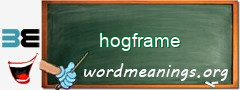 WordMeaning blackboard for hogframe